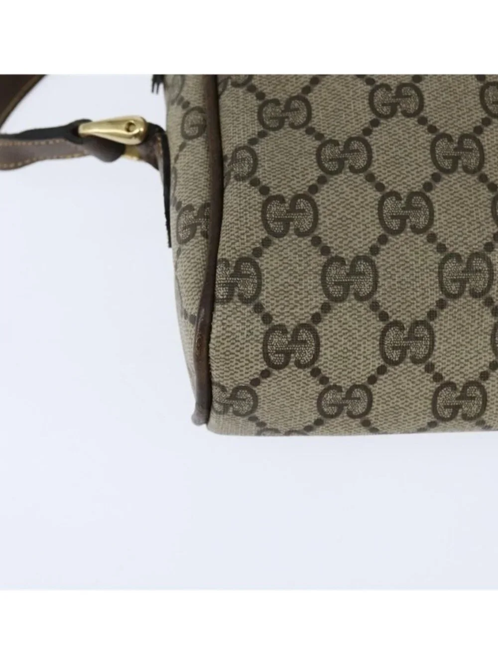 Authentic GUCCI GG Supreme Web Sherry Line Shoulder Bag PVC Beige Gold 010 378 - Picture 7 of 16